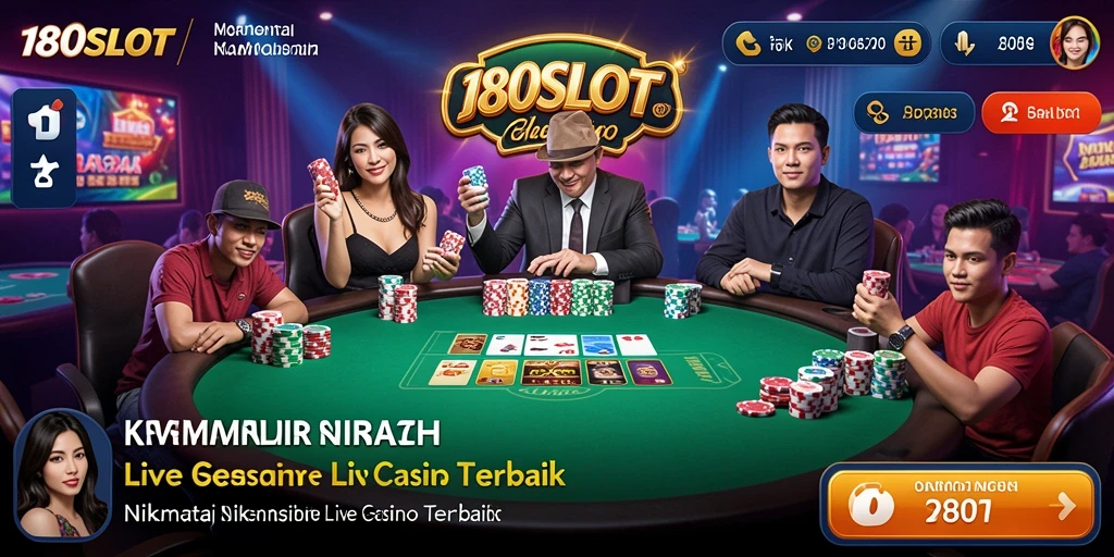 Tampilan gameplay Live Casino yang menarik di 180SLOT.