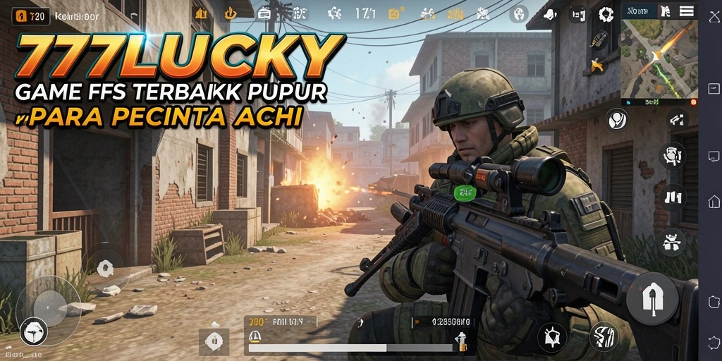Screenshot gameplay menunjukkan aksi tembak-menembak seru di 777LUCKY.