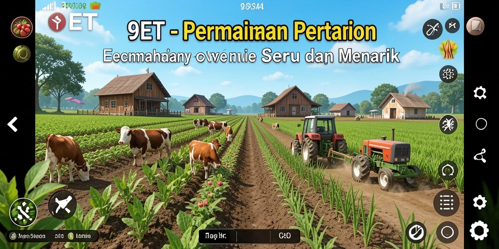Tampilan gameplay 9ET yang menakjubkan dalam mengelola pertanian.