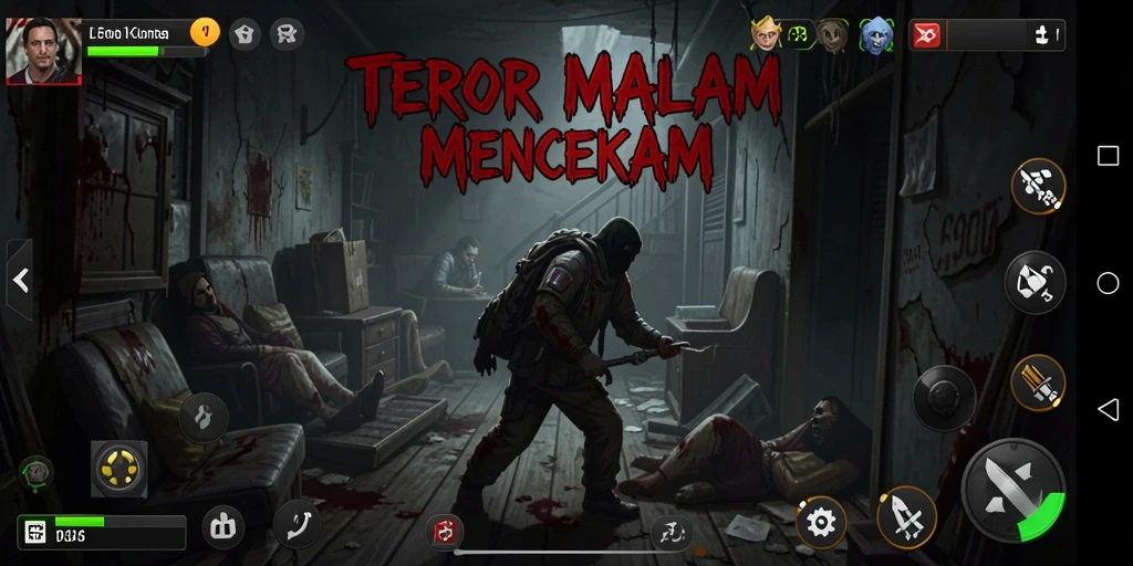 Screenshot gameplay E88 yang menampilkan ketegangan dan kengerian.