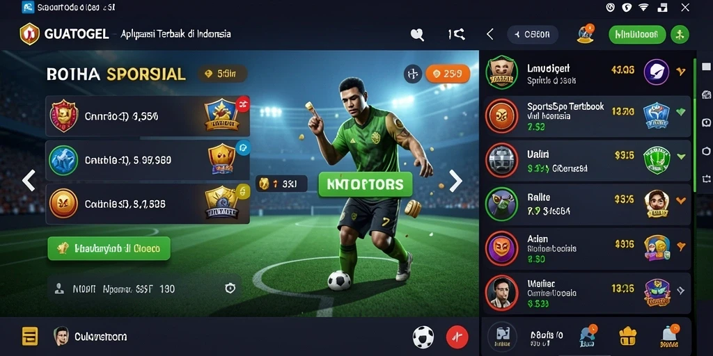 Screenshot dari GUATOGEL menampilkan interface taruhan olahraga yang menarik.