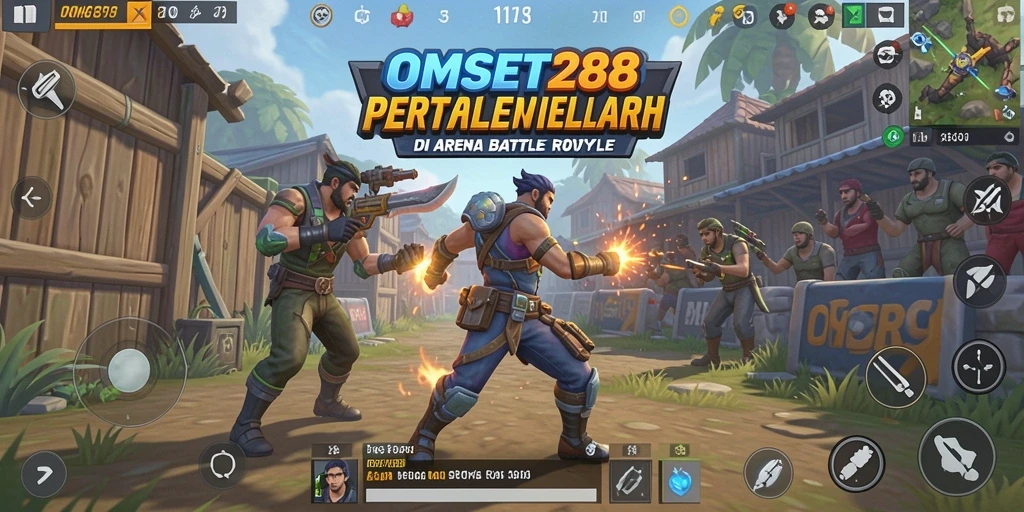 Tangkapan layar intens dari gameplay Battle Royale yang mendebarkan.