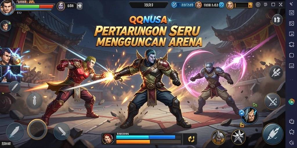 Screenshot gameplay QQNUSA yang menampilkan aksi pertarungan seru.
