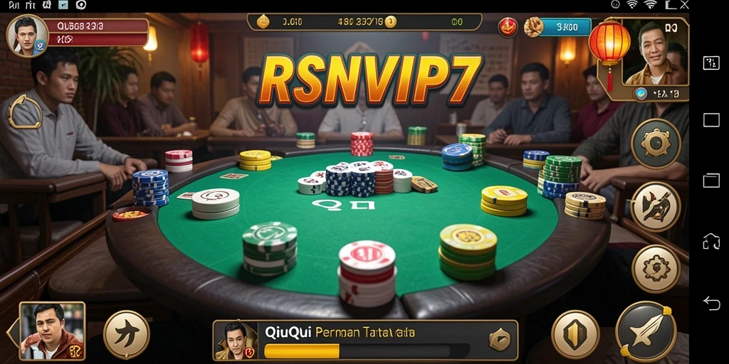 Screenshot gameplay QiuQiu RSNVIP7 yang mendebarkan.
