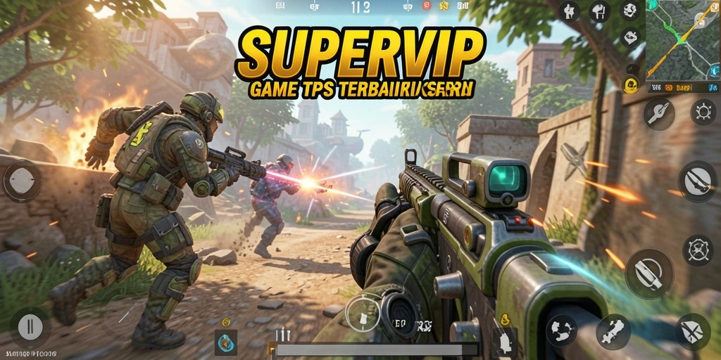 Tangkapan layar dari gameplay SUPERVIP yang penuh aksi.