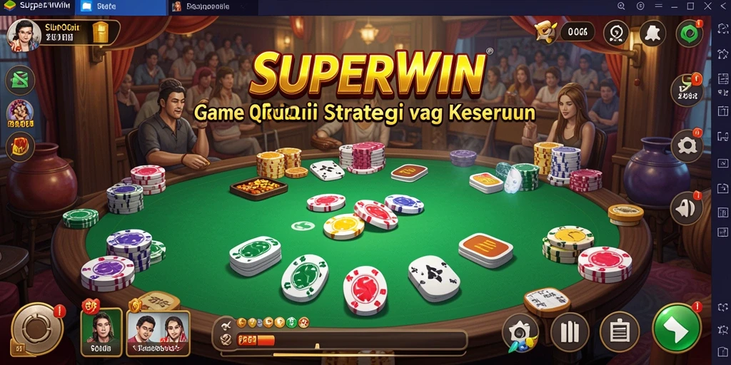 Tampilan menarik dari gameplay QiuQiu SUPERWIN.